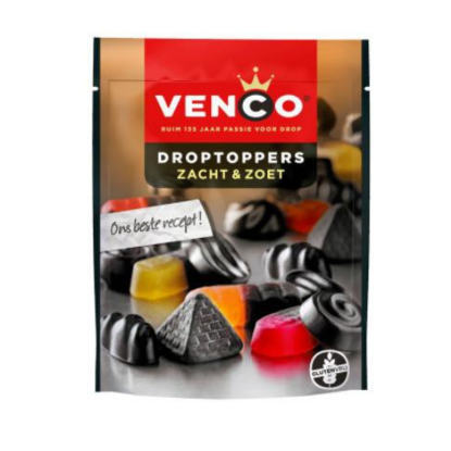 Venco Licorice Toppers Sweet 225g